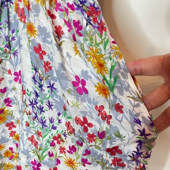 J.JILL FLORAL RUFFLED HEM MAXI DRESS $147 Large - Picture 4 of 10